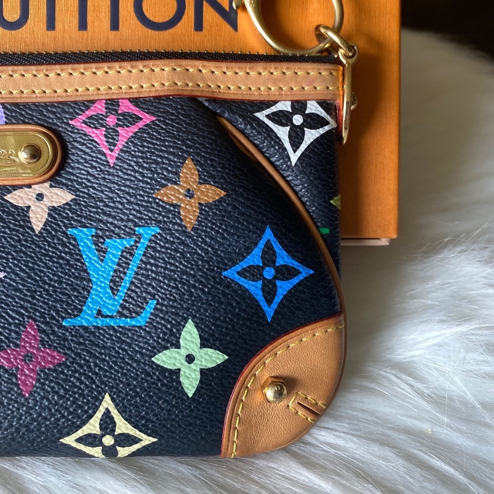 Louis Vuitton Pochette Milla MM - Monogram Multicolor Black M60097 - Picture 3 of 16